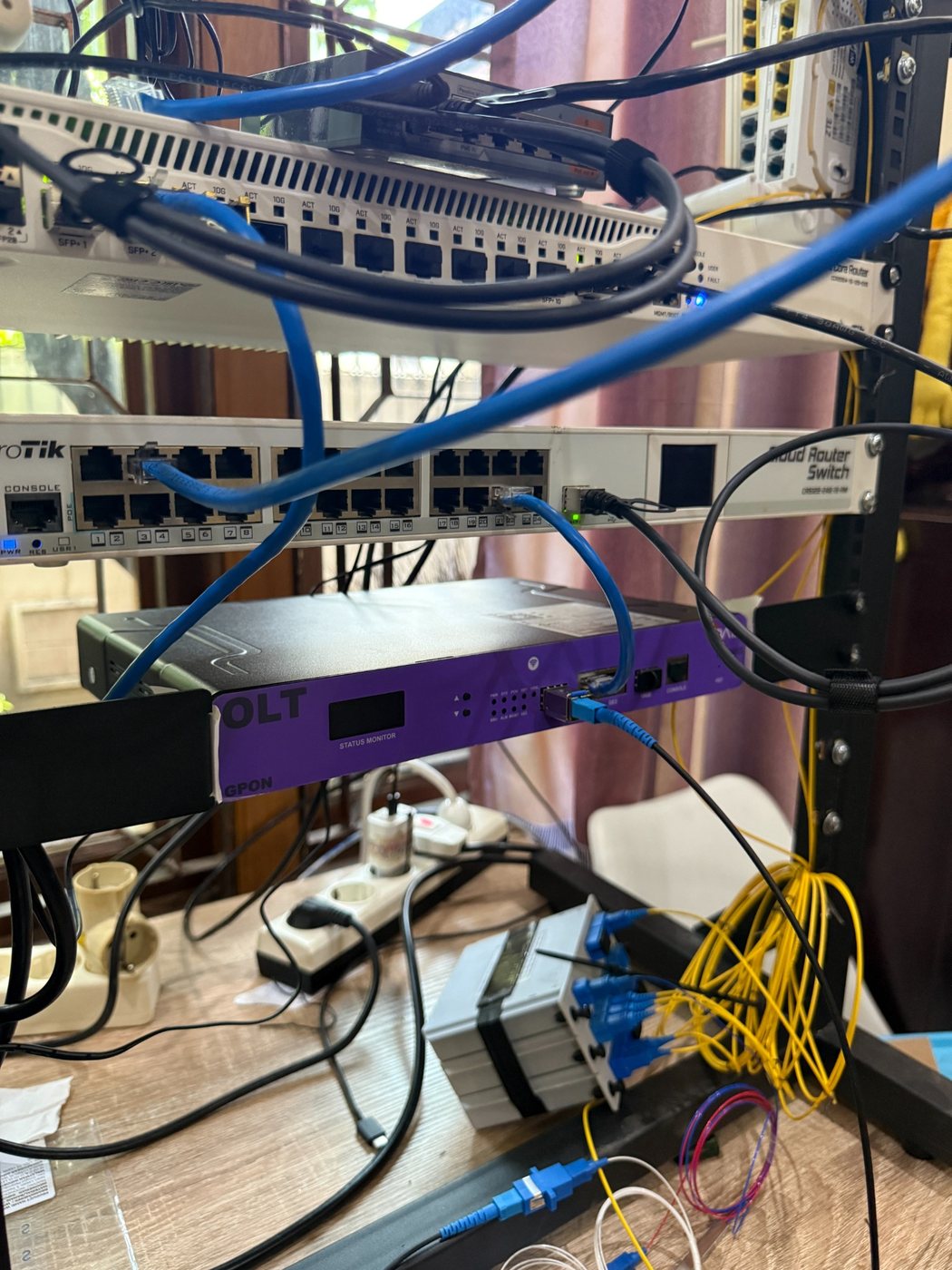 Router and optical terminal setup